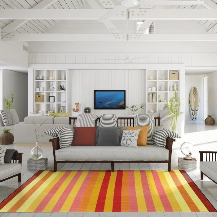 Joy Carpets Summer Solstice Multi Sailor's Delight 7ft.8in. x 10ft.9in. Rect. Rug