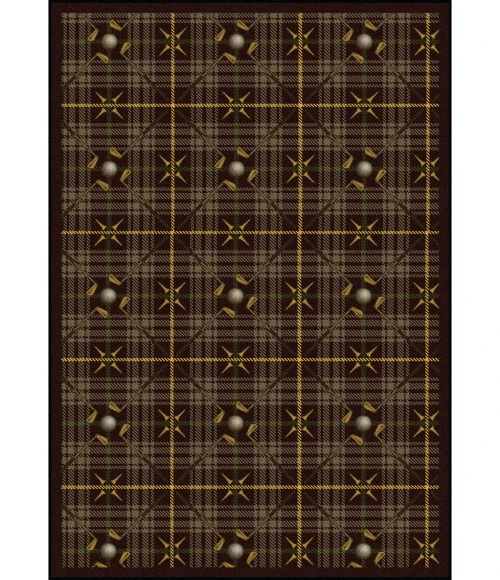 Joy Carpets Games People Play Bark Brown Saint Andrews 3ft.10in. x 5ft.4in. Rect. Rug