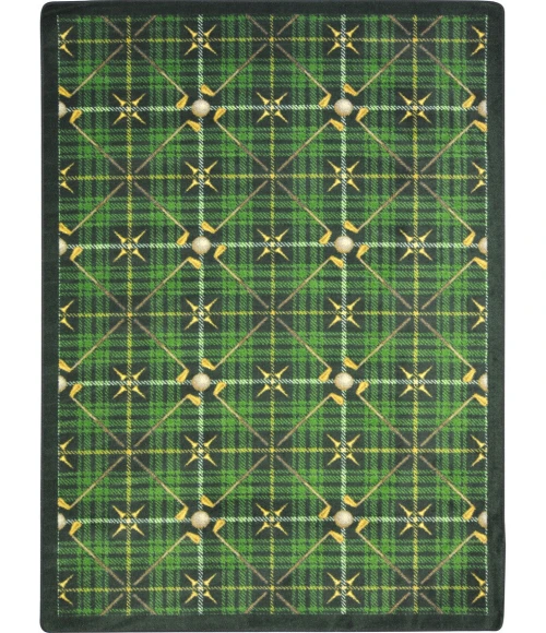 Joy Carpets Games People Play Pine Saint Andrews 5ft.4in. x 7ft.8in. Rect. Rug