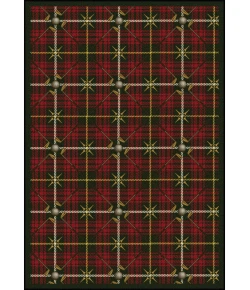 Joy Carpets Games People Play Tartan Green Saint Andrews 7ft.8in. x 10ft.9in. Rect. Rug