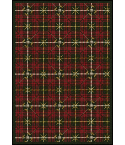 Joy Carpets Games People Play Tartan Green Saint Andrews 7ft.8in. x 10ft.9in. Rect. Rug