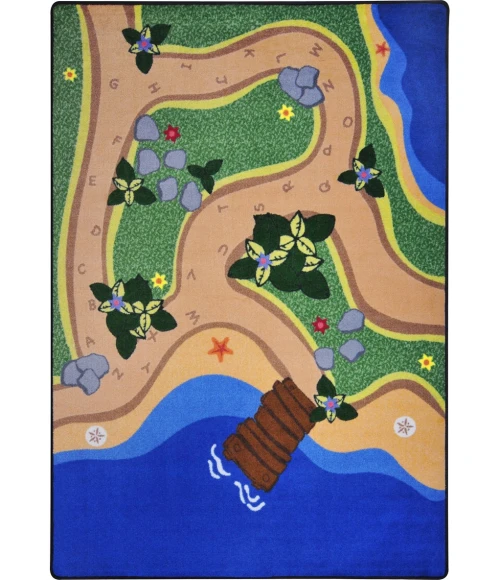 Joy Carpets Kid Essentials Multi Sandy Shores 7ft.8in. x 10ft.9in. Rect. Rug