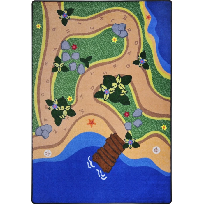 Joy Carpets Kid Essentials Multi Sandy Shores 7ft.8in. x 10ft.9in. Rect. Rug