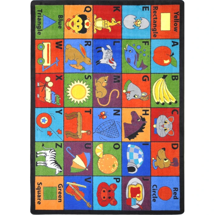 Joy Carpets Kid Essentials Multi Say My Name 10ft.9in. x 13ft.2in. Rect. Rug