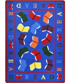 Joy Carpets Kid Essentials Multi Scattered Books 10ft.9in. x 13ft.2in. Rect. Rug