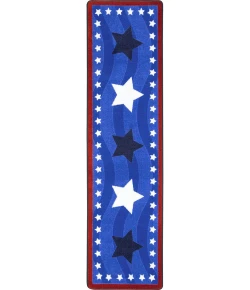 Joy Carpets Kid Essentials Multi Pride of Country 2ft. 1in. x 7ft. 8in. Runner Rect. Rug