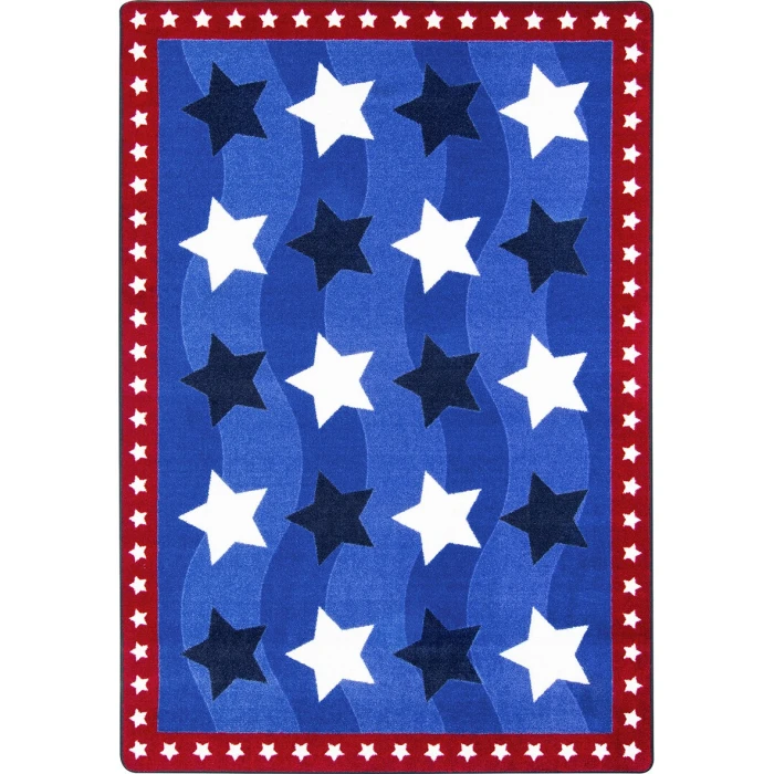 Joy Carpets Kid Essentials Multi Pride of Country 5ft. 4in. x 7ft. 8in. Rect. Rug