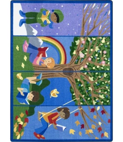 Joy Carpets Kid Essentials Multi Seasons of Reading 5ft.4in. x 7ft.8in. Rect. Rug