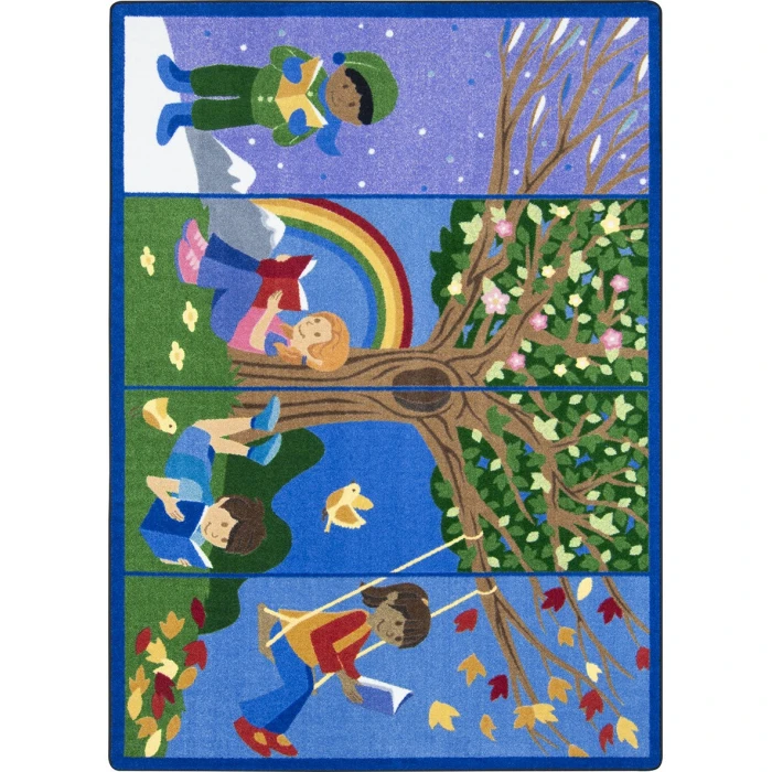 Joy Carpets Kid Essentials Multi Seasons of Reading 7ft.8in. x 10ft.9in. Rect. Rug