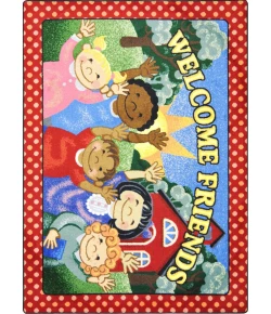 Joy Carpets Kid Essentials Multi School Days 5ft.4in. x 7ft.8in. Rect. Rug