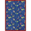 Joy Carpets Playful Patterns Blue Scribbles 5ft.4in. x 7ft.8in. Rect. Rug