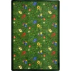 Joy Carpets Playful Patterns Green Scribbles 3ft.10in. x 5ft.4in. Rect. Rug