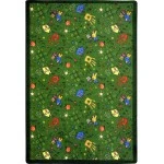 Joy Carpets Playful Patterns Green Scribbles 10ft.9in. x 13ft.2in. Rect. Rug