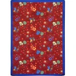Joy Carpets Playful Patterns Red Scribbles 10ft.9in. x 13ft.2in. Rect. Rug