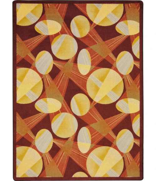 Joy Carpets Any Day Matinee Burgundy Searchlight 10ft.9in. x 13ft.2in. Rect. Rug