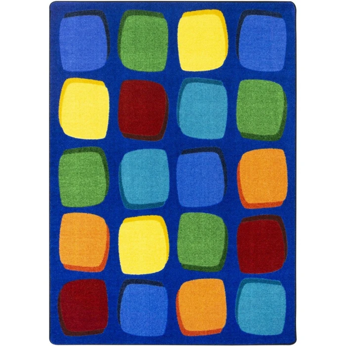 Joy Carpets Kid Essentials Multi Seat Yourself 10ft.9in. x 13ft.2in. Rect. Rug