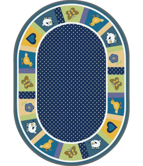 Joy Carpets Kid Essentials Bold Seeing Spots 3ft.10in. x 5ft.4in. Oval Rug