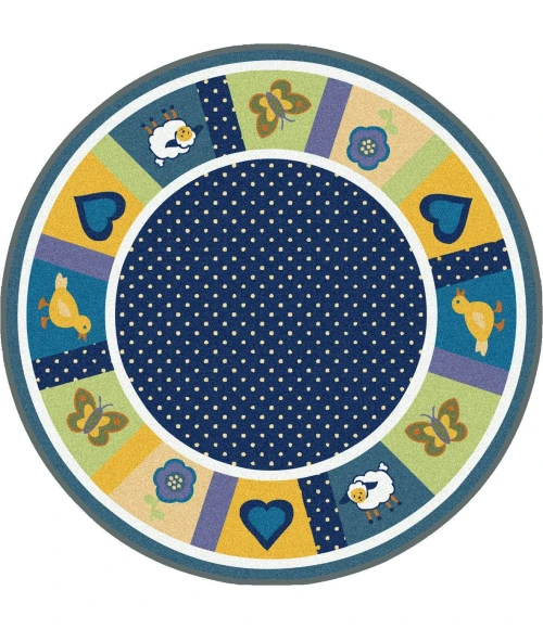 Joy Carpets Kid Essentials Bold Seeing Spots 3ft.10in. x 5ft.4in. Oval Rug