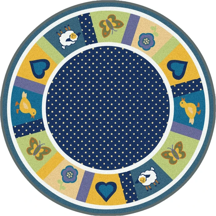 Joy Carpets Kid Essentials Bold Seeing Spots 5ft.4in. x 7ft.8in. Oval Rug
