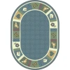 Joy Carpets Kid Essentials Soft Seeing Spots 3ft.10in. x 5ft.4in. Oval Rug