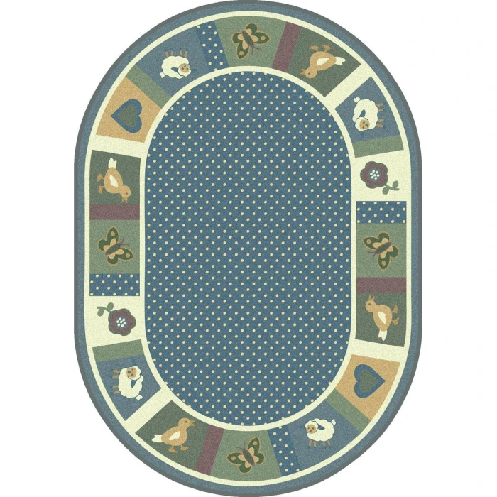 Joy Carpets Kid Essentials Soft Seeing Spots 10ft.9in. x 13ft.2in. Oval Rug