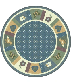 Joy Carpets Kid Essentials Soft Seeing Spots 13ft.2in. Round Rug