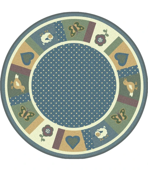 Joy Carpets Kid Essentials Soft Seeing Spots 13ft.2in. Round Rug