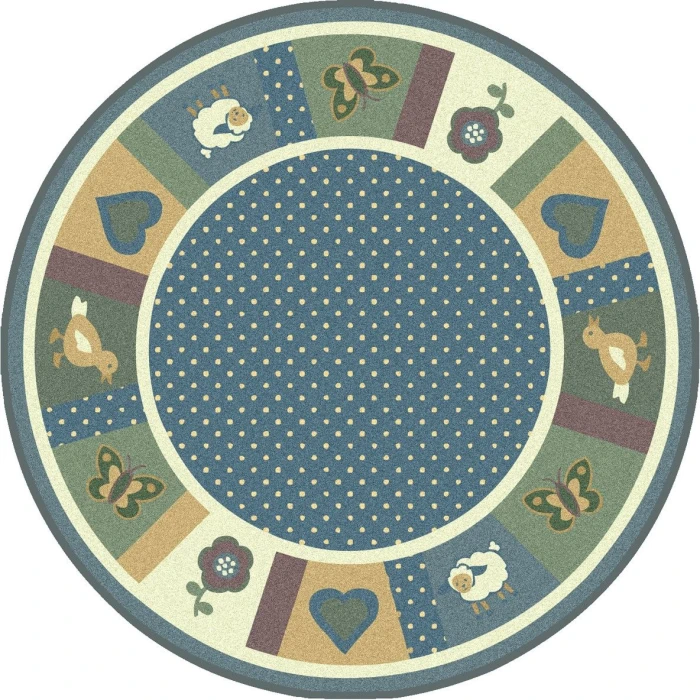 Joy Carpets Kid Essentials Soft Seeing Spots 10ft.9in. x 13ft.2in. Oval Rug