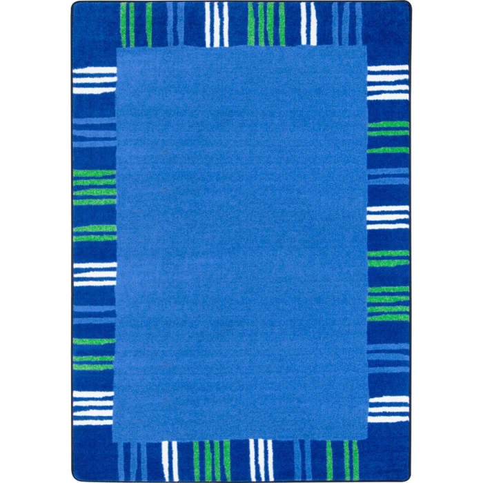 Joy Carpets Kid Essentials Seaglass Seeing Stripes 5ft.4in. x 7ft.8in. Rect. Rug