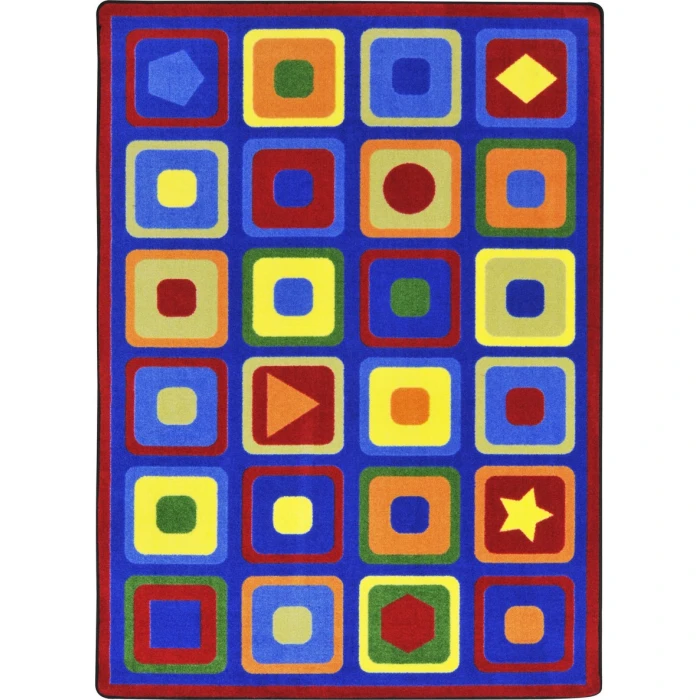 Joy Carpets Kid Essentials Multi Seeking Shapes 10ft.9in. x 13ft.2in. Rect. Rug