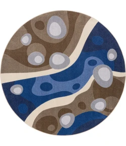 Joy Carpets Kid Essentials Multi Serenity Brook 5ft. 4in. Round Rug