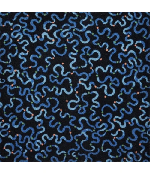 Joy Carpets Kaleidoscope Blue Serpentine 3ft.10in. x 5ft.4in. Rect. Rug