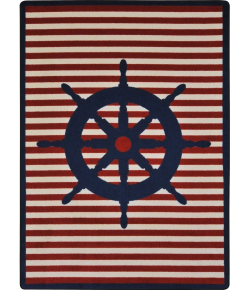 Joy Carpets Kid Essentials Blue Set Your Course 10ft.9in. x 13ft.2in. Rect. Rug