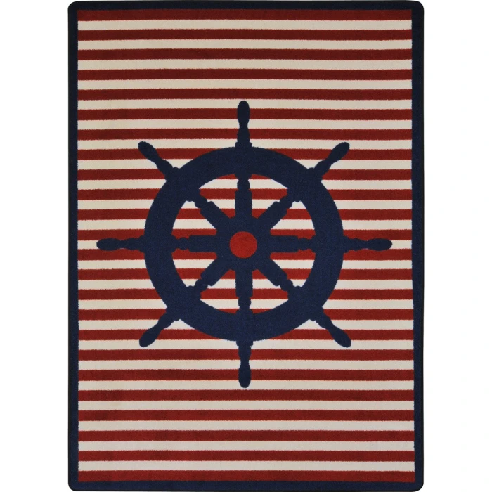Joy Carpets Kid Essentials Blue Set Your Course 10ft.9in. x 13ft.2in. Rect. Rug
