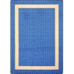 Joy Carpets Kid Essentials Blue Sharing Circle 7ft.8in. x 10ft.9in. Rect. Rug