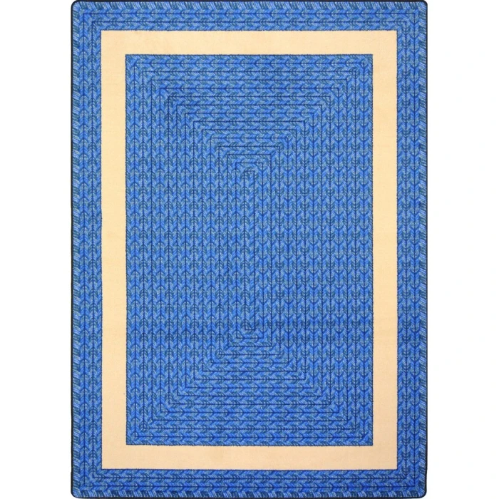 Joy Carpets Kid Essentials Blue Sharing Circle 10ft.9in. x 13ft.2in. Rect. Rug