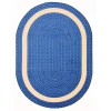 Joy Carpets Kid Essentials Blue Sharing Circle 7ft.8in. x 10ft.9in. Oval Rug