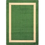 Joy Carpets Kid Essentials Green Sharing Circle 5ft.4in. x 7ft.8in. Rect. Rug
