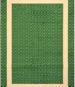 Joy Carpets Kid Essentials Green Sharing Circle 10ft.9in. x 13ft.2in. Rect. Rug
