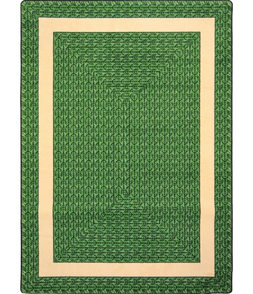 Joy Carpets Kid Essentials Green Sharing Circle 7ft.7in. Round Rug