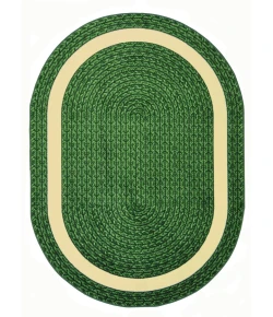 Joy Carpets Kid Essentials Green Sharing Circle 7ft.8in. x 10ft.9in. Oval Rug