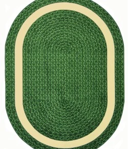Joy Carpets Kid Essentials Green Sharing Circle 10ft.9in. x 13ft.2in. Oval Rug