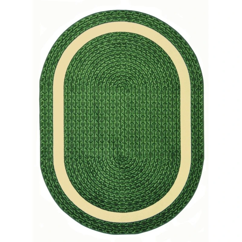Joy Carpets Kid Essentials Green Sharing Circle 5ft.4in. Round Rug