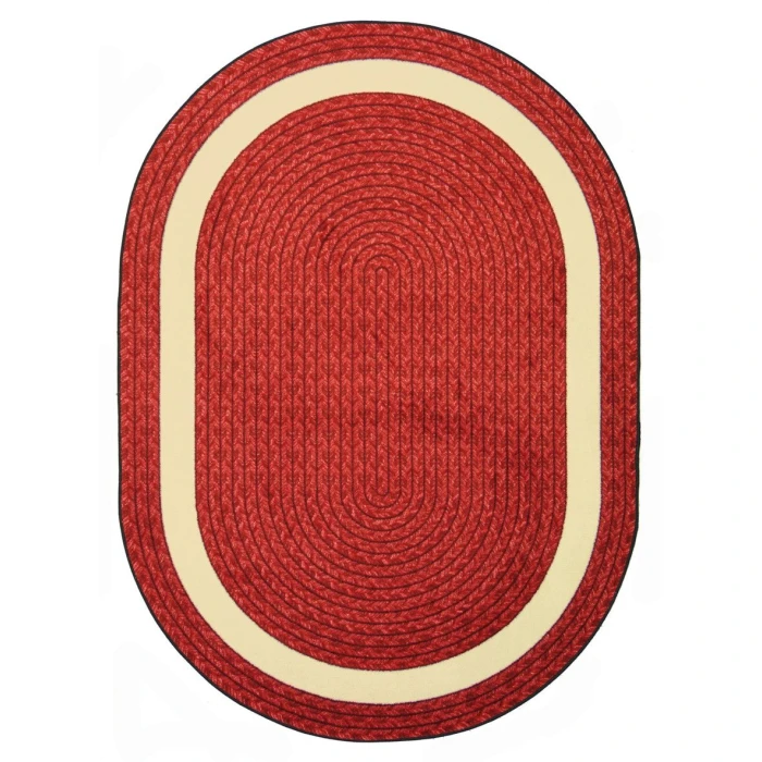 Joy Carpets Kid Essentials Red Sharing Circle 7ft.7in. Round Rug