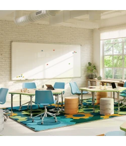 Joy Carpets Kid Essentials Citrus Shifting Gears 5ft.4in. x 7ft.8in. Rect. Rug