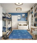Joy Carpets Claremont Kids Blue Skies Shine On 5ft.4in. x 7ft.8in. Rect. Rug