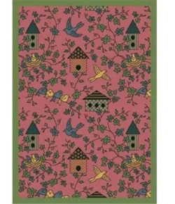 Joy Carpets Kaleidoscope Rose Sweet Tweet 3ft. 10in. x 5ft. 4in. Rect. Rug