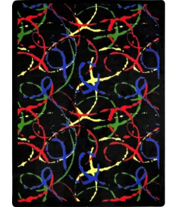 Joy Carpets Kaleidoscope Multi Silly String 5ft.4in. x 7ft.8in. Rect. Rug