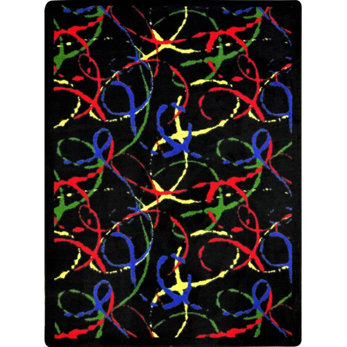 Joy Carpets Kaleidoscope Multi Silly String 3ft.10in. x 5ft.4in. Rect. Rug
