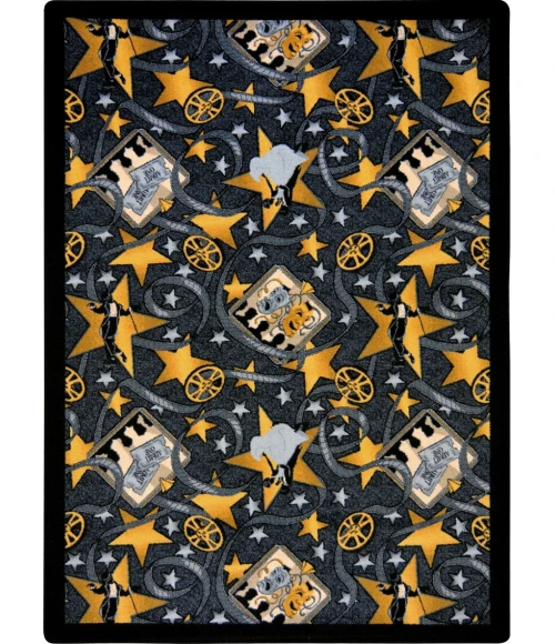 Joy Carpets Any Day Matinee Charcoal Silver Screen 3ft.10in. x 5ft.4in. Rect. Rug